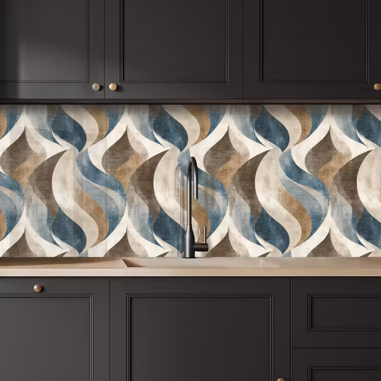 Keuken achterwand - Abstract - Golven - Kleurrijk — 6