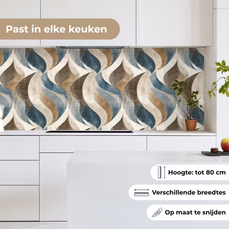 Keuken achterwand - Abstract - Golven - Kleurrijk — 7