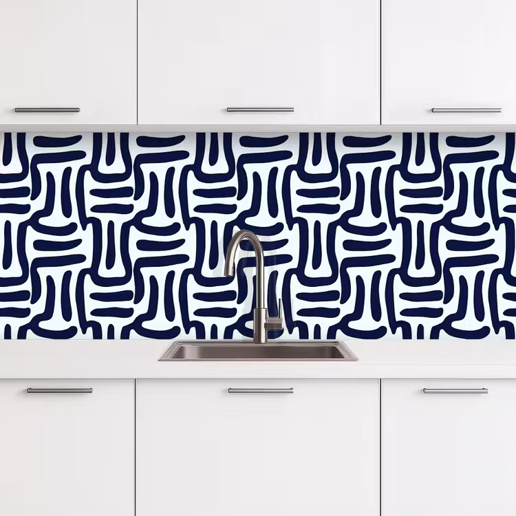 Keuken achterwand - Abstract - Modern - Blauw — 4
