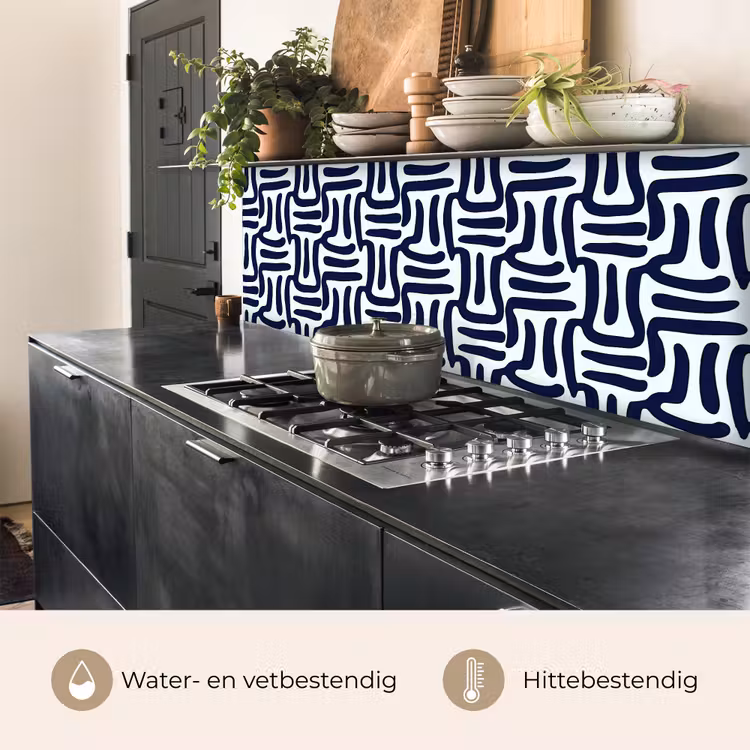 Keuken achterwand - Abstract - Modern - Blauw — 5