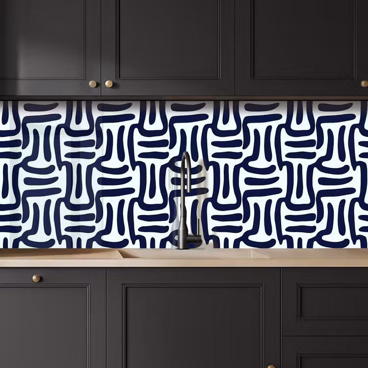 Keuken achterwand - Abstract - Modern - Blauw — 6