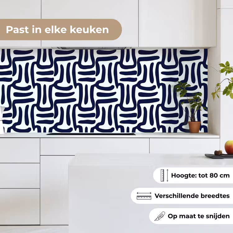 Keuken achterwand - Abstract - Modern - Blauw — 7