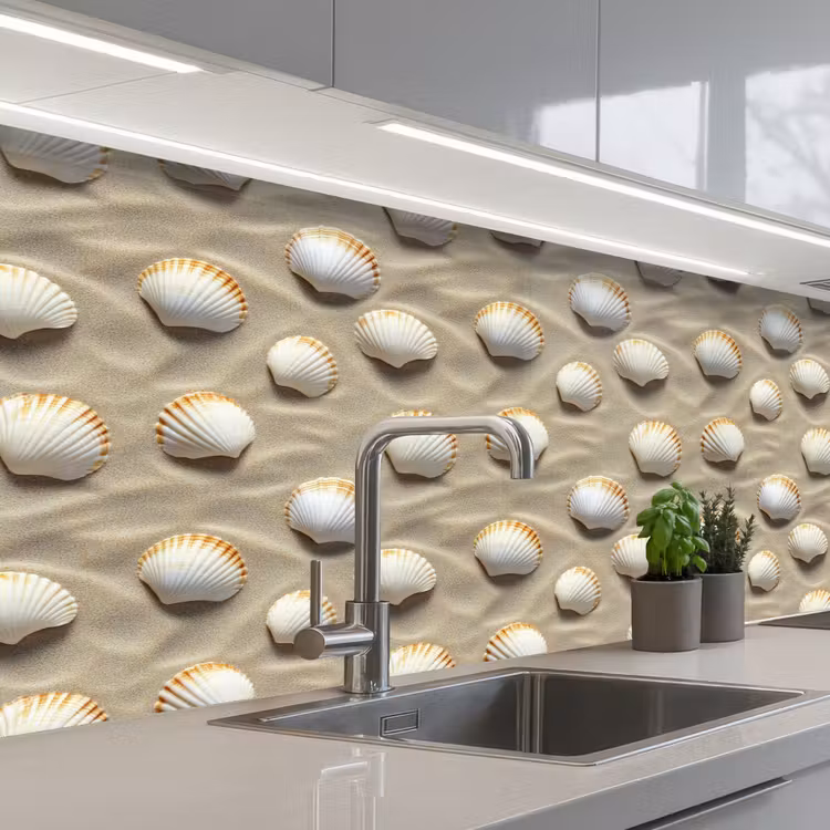 Keuken achterwand - Schelpen - Zand - Maritiem — 2