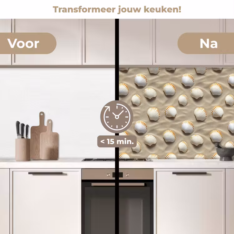 Keuken achterwand - Schelpen - Zand - Maritiem — 3