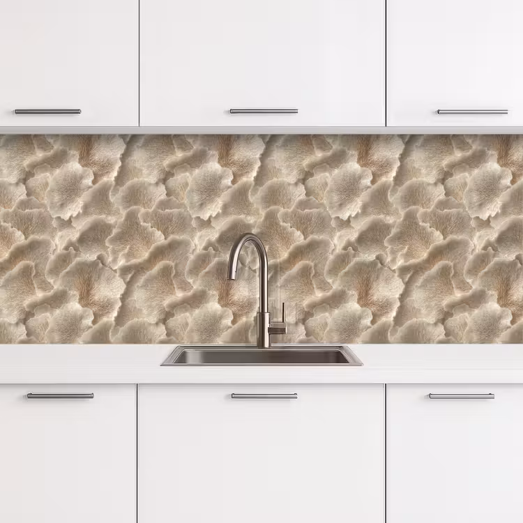 Keuken achterwand - Waaierstructuren - Beige - Vezeltextuur — 4