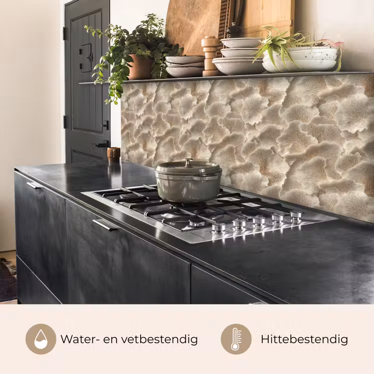 Keuken achterwand - Waaierstructuren - Beige - Vezeltextuur — 5