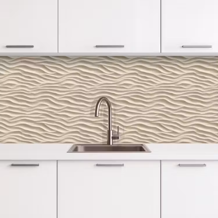 Keuken achterwand - Zand - Golven - Beige — 4