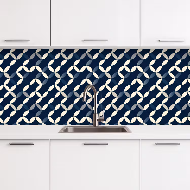 Keuken achterwand - Abstract - Patroon - Blauw — 4