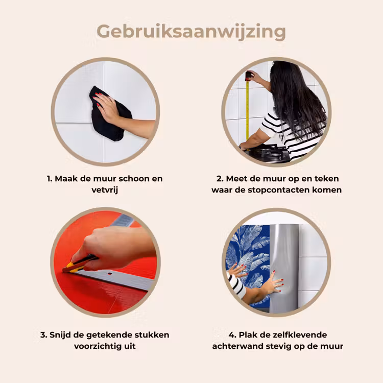 Keuken achterwand - Blad - Palm - Blauw — 9