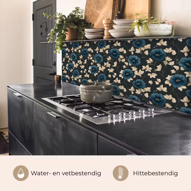 Keuken achterwand - Botanisch - Bloemen - Blauw — 5