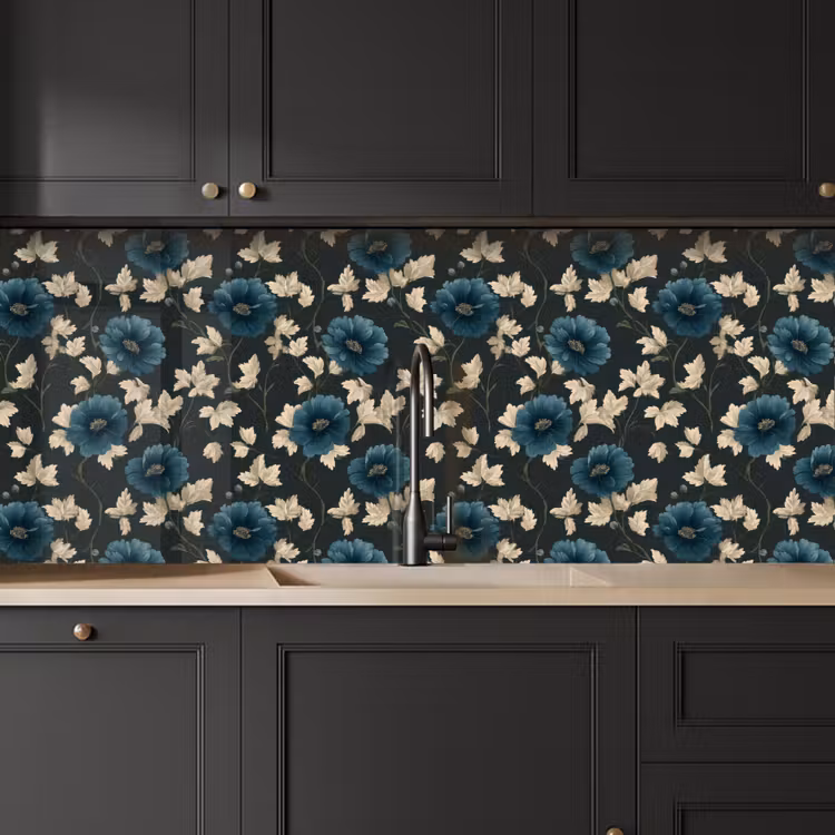 Keuken achterwand - Botanisch - Bloemen - Blauw — 6