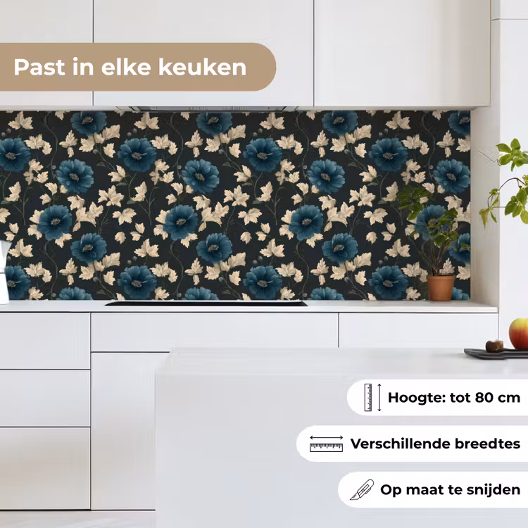 Keuken achterwand - Botanisch - Bloemen - Blauw — 7