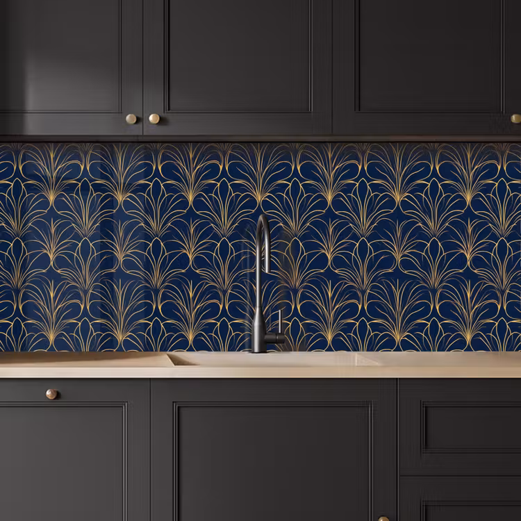 Keuken achterwand - Deco - Waaier - Blauw — 6