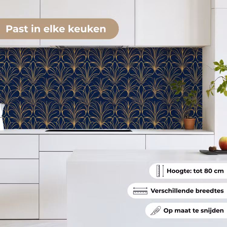 Keuken achterwand - Deco - Waaier - Blauw — 7