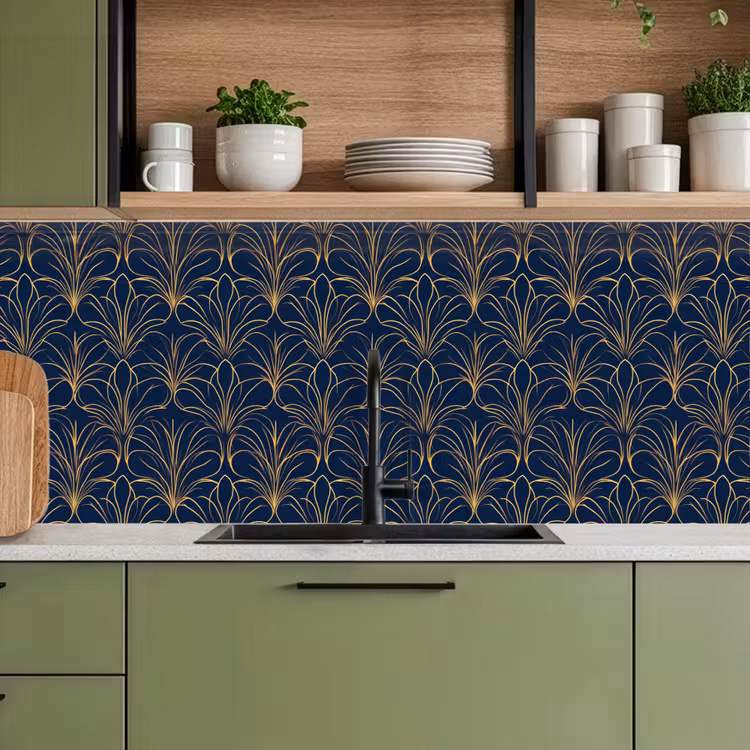 Keuken achterwand - Deco - Waaier - Blauw — 8