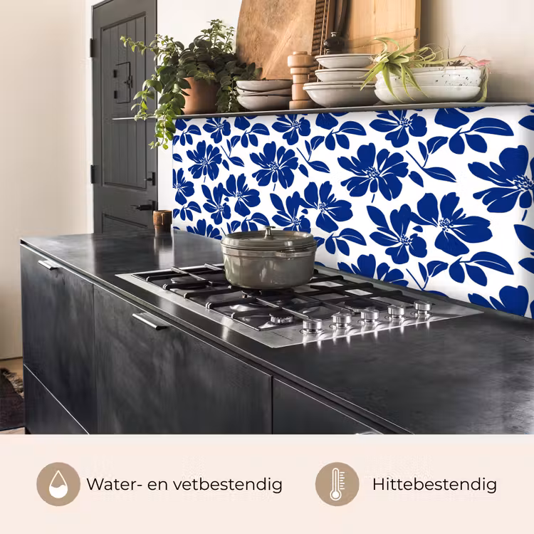 Keuken achterwand - Floraal - Modern - Blauw — 5