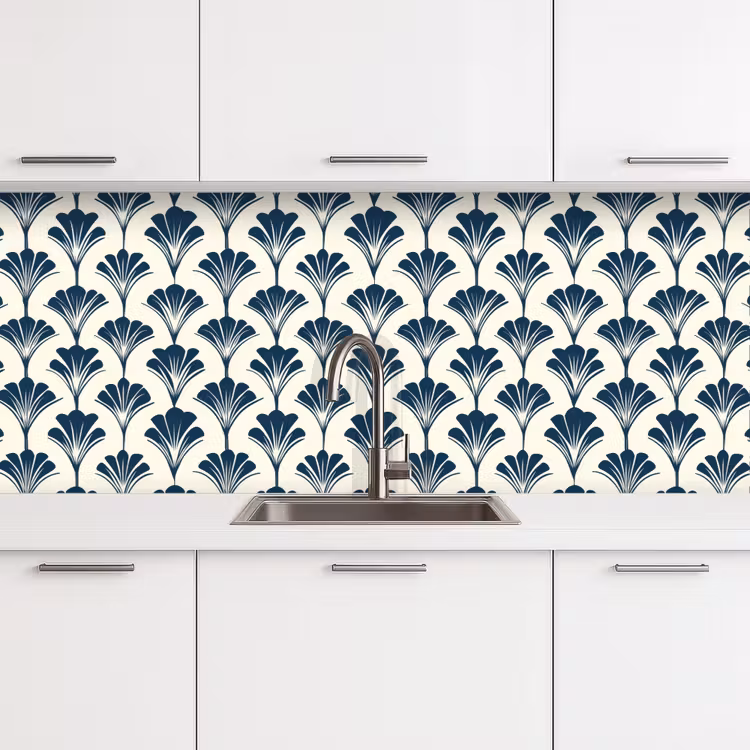 Keuken achterwand - Klassiek - Motief - Blauw — 4