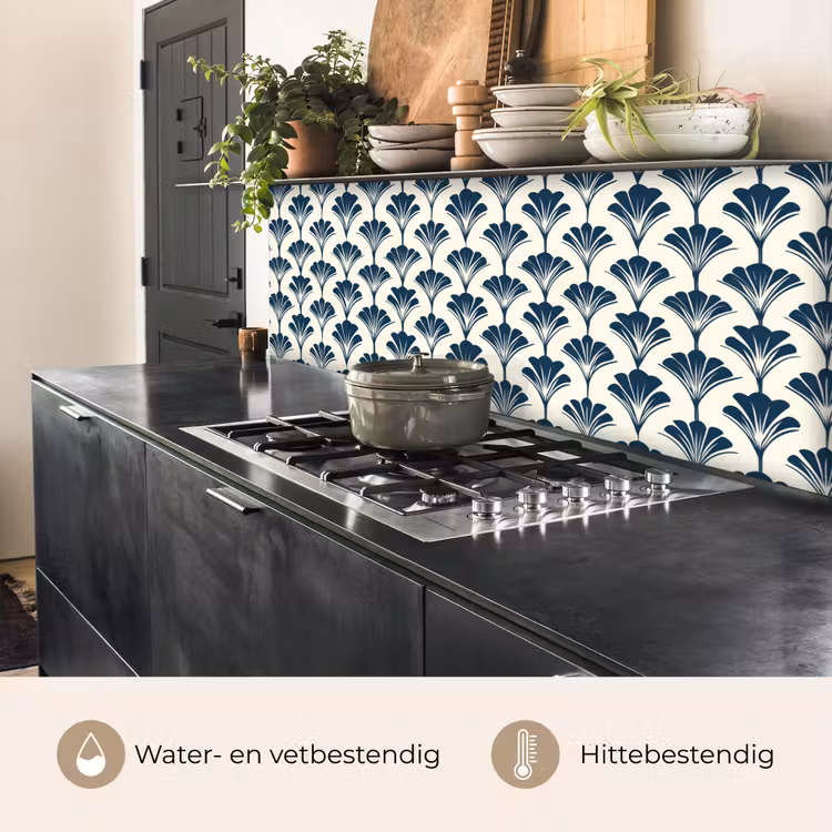 Keuken achterwand - Klassiek - Motief - Blauw — 5