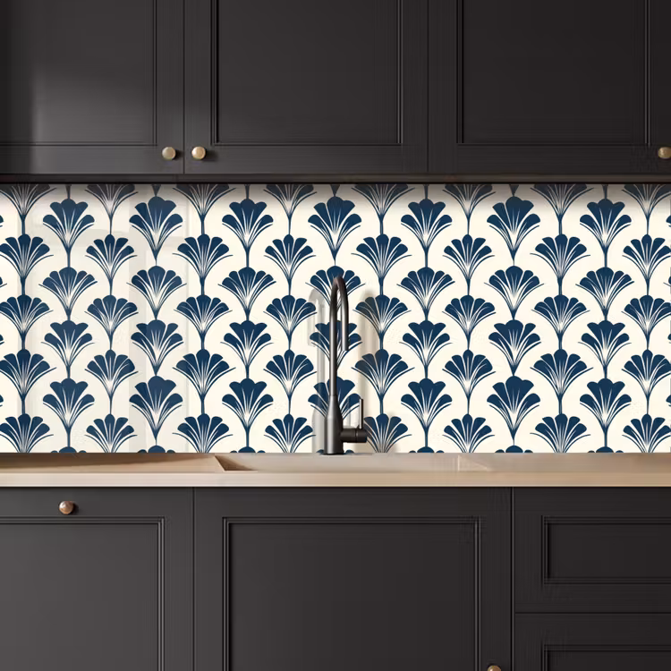 Keuken achterwand - Klassiek - Motief - Blauw — 6