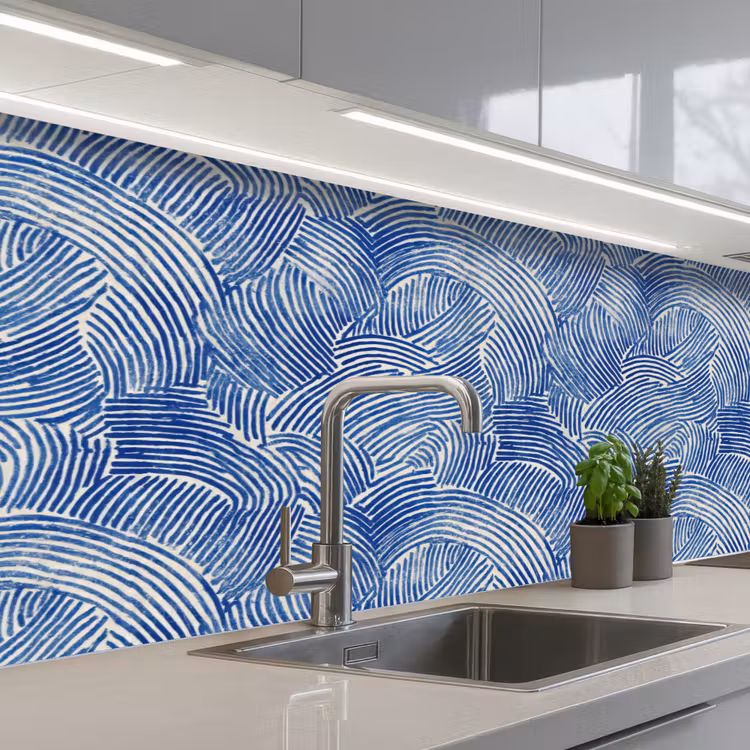 Keuken achterwand - Modern - Abstract - Blauw — 2