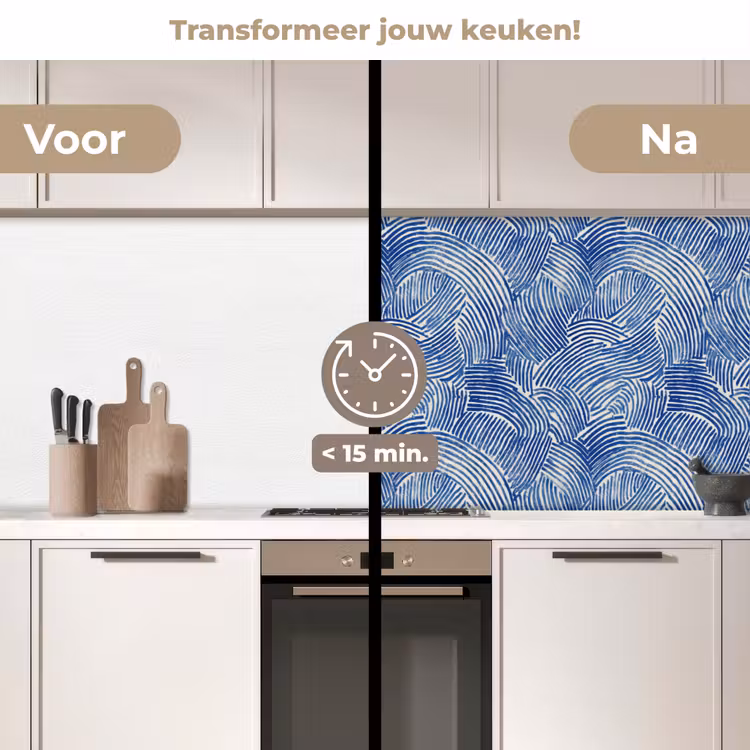 Keuken achterwand - Modern - Abstract - Blauw — 3