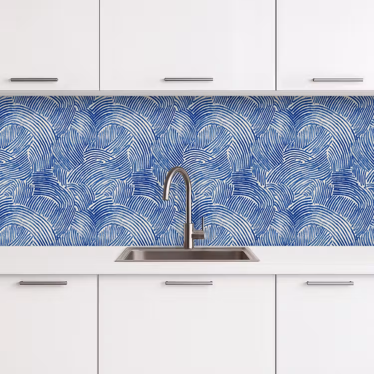 Keuken achterwand - Modern - Abstract - Blauw — 4