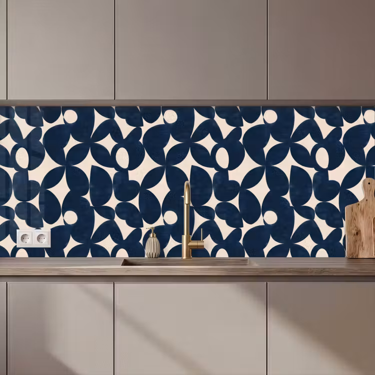 Keuken achterwand - Modern - Geometrisch - Blauw — 1