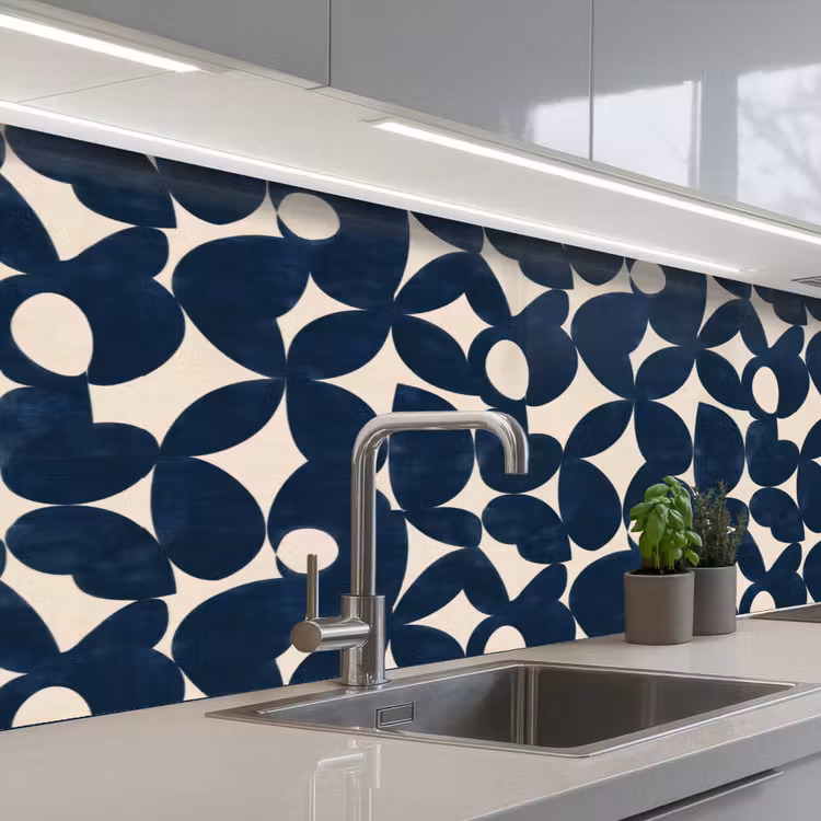 Keuken achterwand - Modern - Geometrisch - Blauw — 2