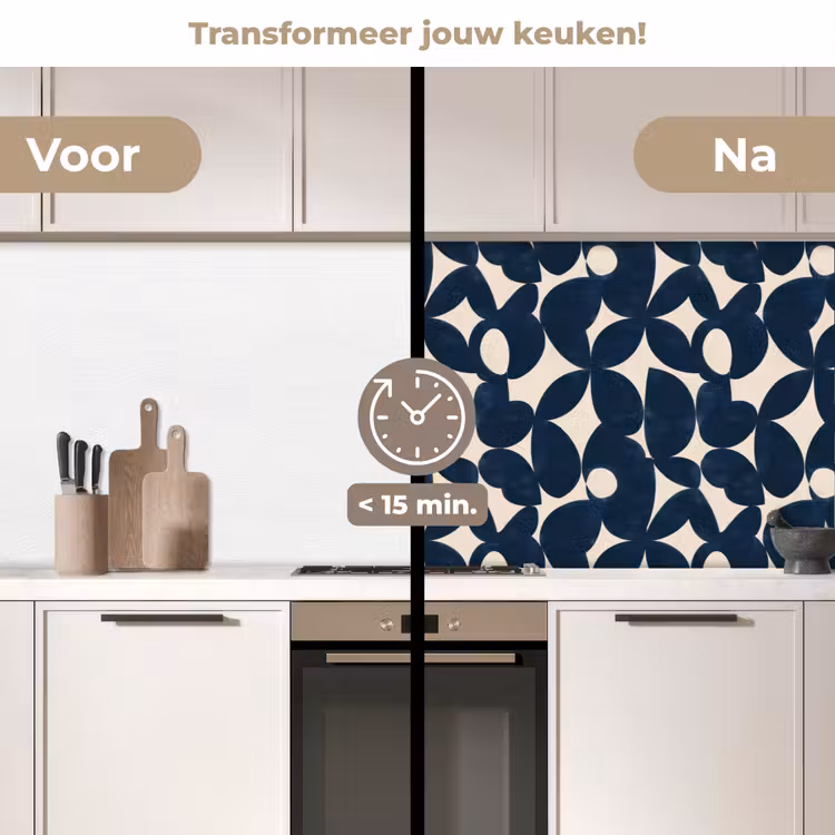 Keuken achterwand - Modern - Geometrisch - Blauw — 3