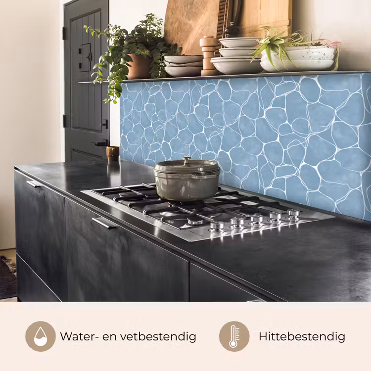 Keuken achterwand - Organisch - Patroon - Blauw — 5