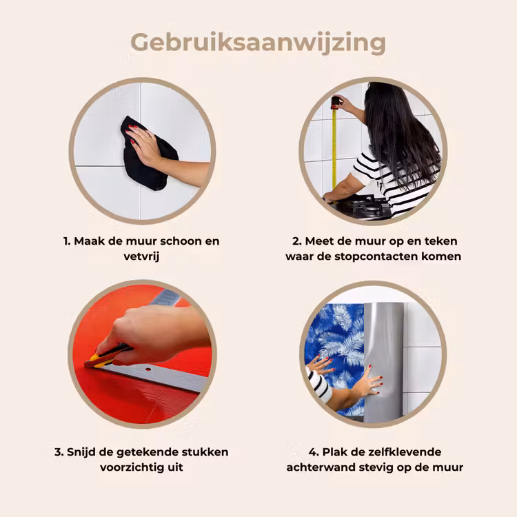 Keuken achterwand - Palmblad - Patroon - Blauw — 9