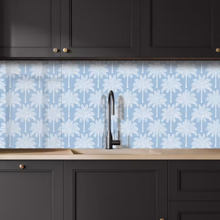 Keuken achterwand - Palmboom - Modern - Blauw — 6