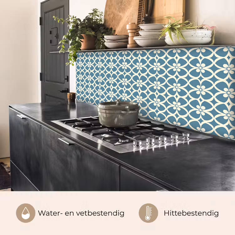 Keuken achterwand - Patroon - Symmetrisch - Blauw — 5