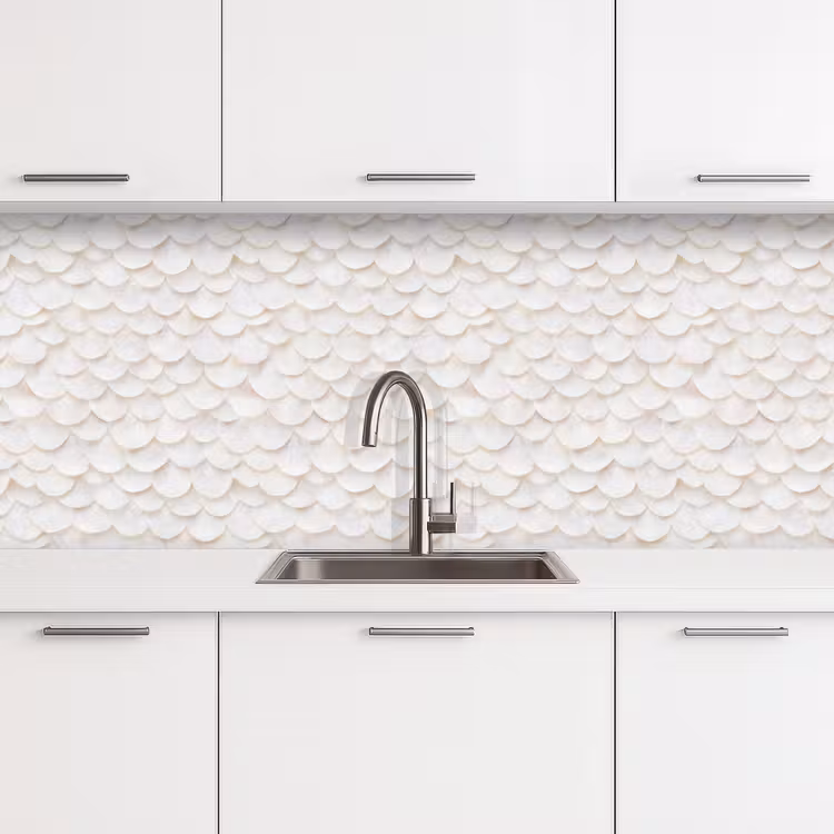 Keuken achterwand - Schubben - Wit - Elegant — 4