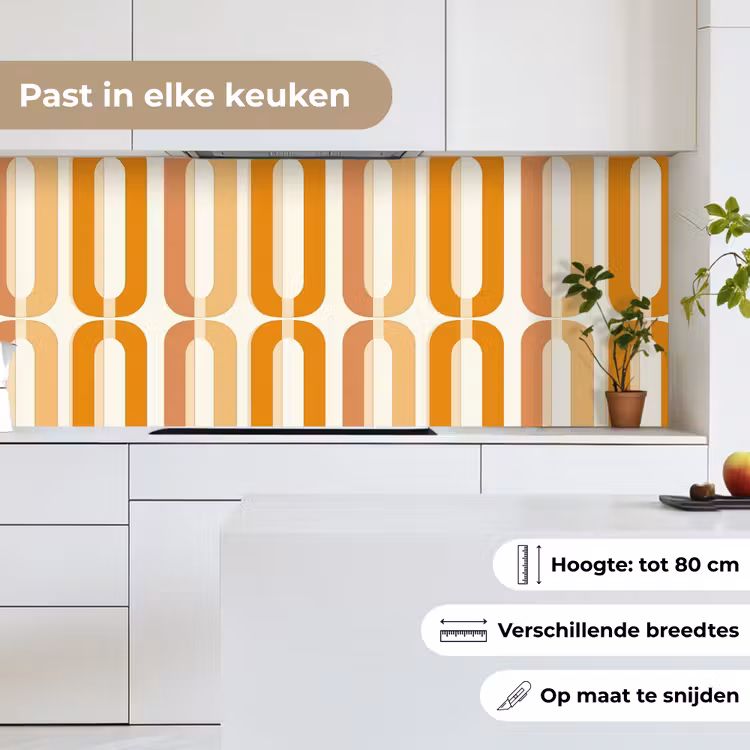 Keuken achterwand - U-vorm - Retro - Oranje — 7
