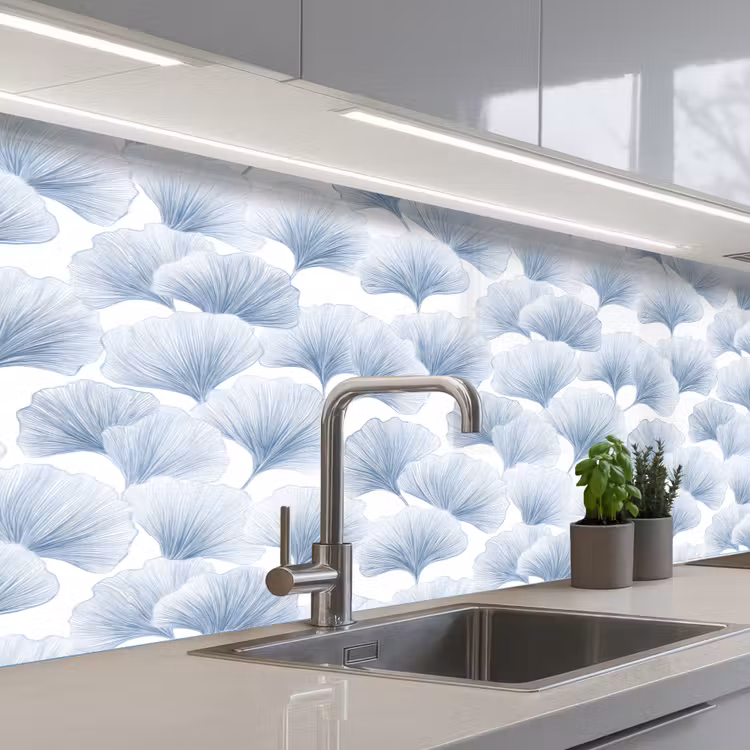 Keuken achterwand - Waaier - Modern - Blauw — 2