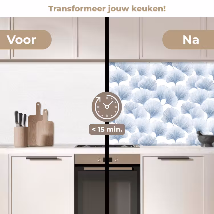Keuken achterwand - Waaier - Modern - Blauw — 3