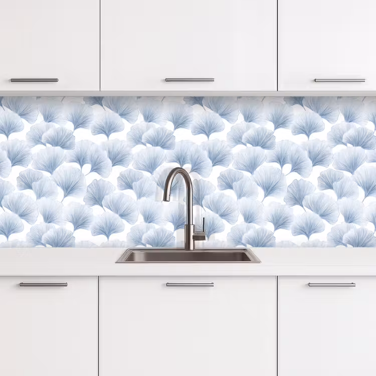 Keuken achterwand - Waaier - Modern - Blauw — 4