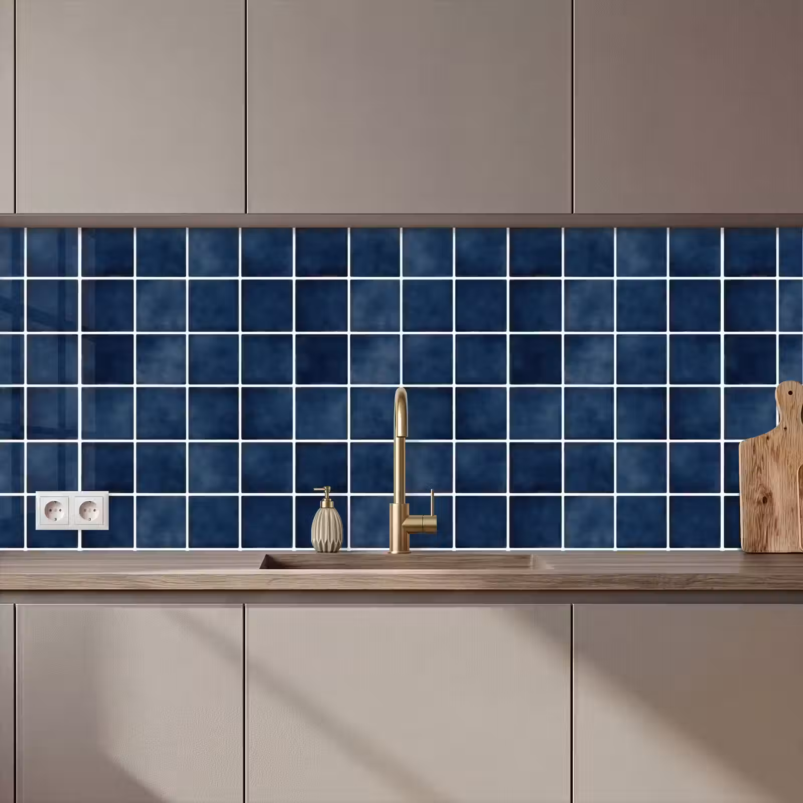 Keuken achterwand - Tegel - Modern - Blauw — 1