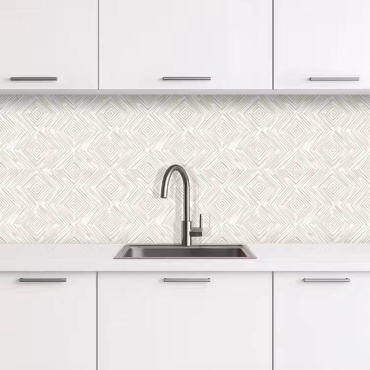 Keuken achterwand - Abstract - Ruiten - Beige — 4