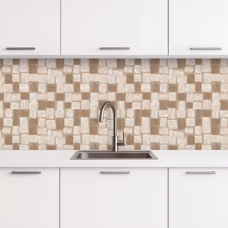 Keuken achterwand - Blok - Patroon - Bruin — 4
