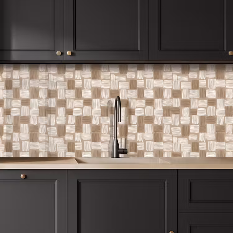 Keuken achterwand - Blok - Patroon - Bruin — 6