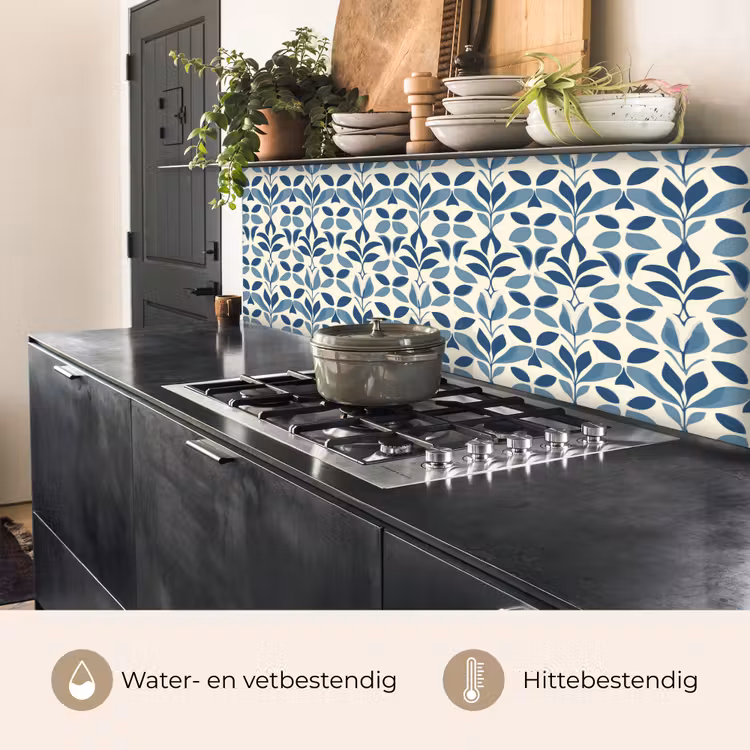 Keuken achterwand - Flora - Modern - Blauw — 5