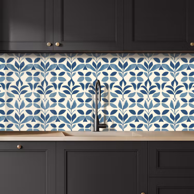 Keuken achterwand - Flora - Modern - Blauw — 6