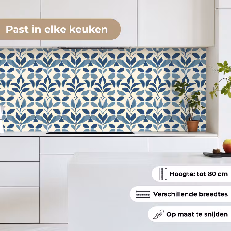Keuken achterwand - Flora - Modern - Blauw — 7