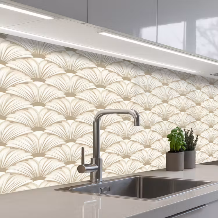 Keuken achterwand - Klassiek - Art - Beige — 2