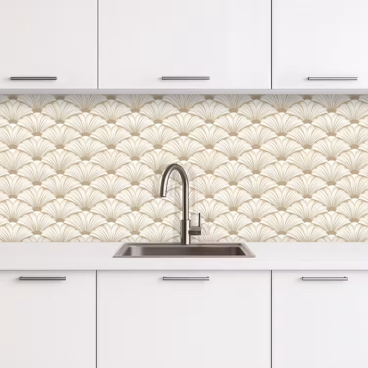 Keuken achterwand - Klassiek - Art - Beige — 4