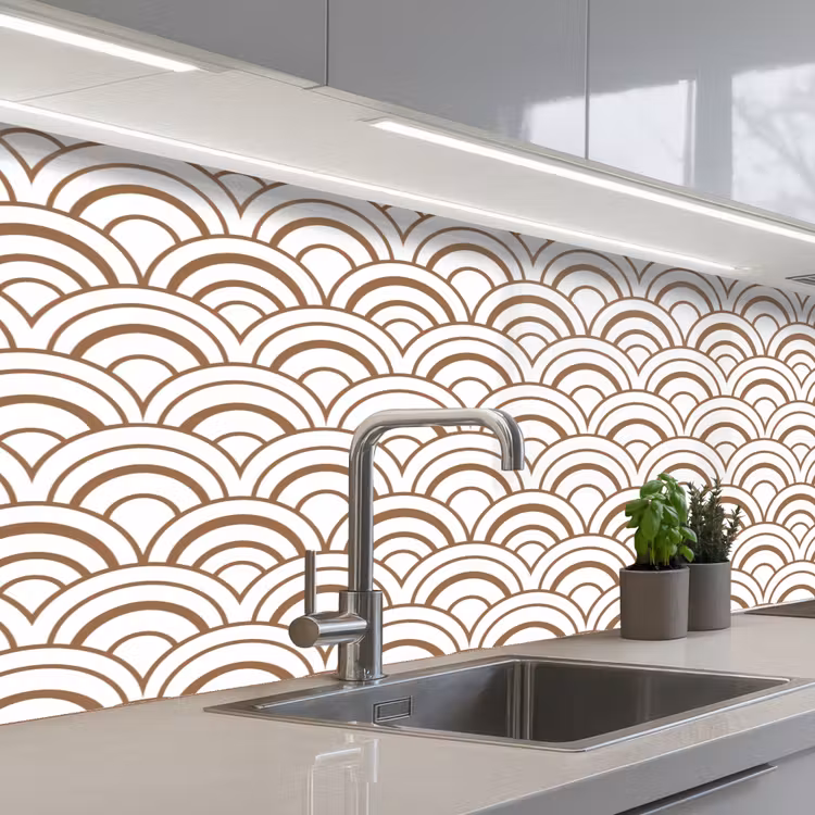 Keuken achterwand - Klassiek - Motief - Terracotta — 2