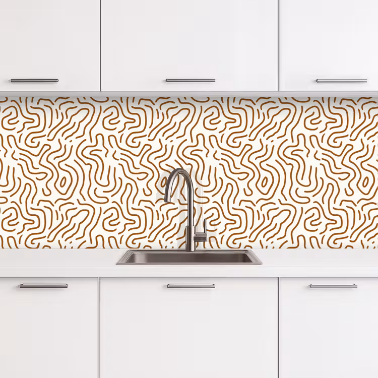 Keuken achterwand - Minimalistisch - Patroon - Terracotta — 4