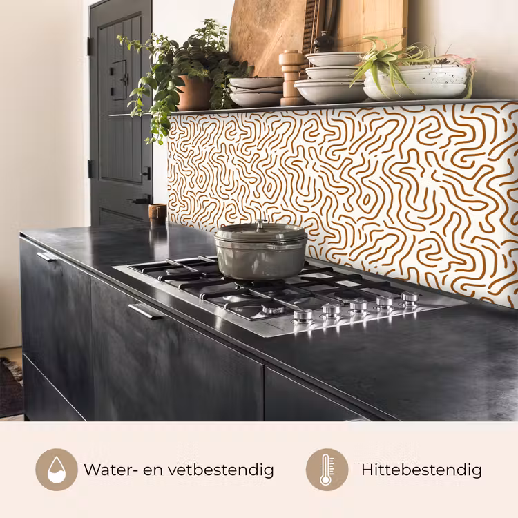 Keuken achterwand - Minimalistisch - Patroon - Terracotta — 5